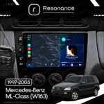 Магнітола Mercedes-Benz ML-Class (W163) (1997-2005) [Кондиціонер, Black] Resonance Ultra M4 4/32, 9.5" 2K QLED - Зображення 7