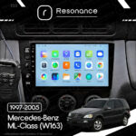 Магнітола Mercedes-Benz ML-Class (W163) (1997-2005) [Клімат-контроль, Black] Resonance Ultra T100 2/32, 9" IPS (CarPlay) - Зображення 10