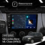 Магнітола Mercedes-Benz ML-Class (W163) (1997-2005) [Клімат-контроль, Black] Resonance Ultra M2 2/32, 9" QLED - Зображення 7