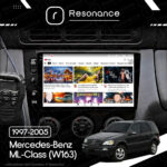 Магнітола Mercedes-Benz ML-Class (W163) (1997-2005) [Клімат-контроль, Black] Resonance Ultra M4 4/32, 9.5" 2K QLED - Зображення 6