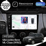 Магнітола Mercedes-Benz ML-Class (W163) (1997-2005) [Клімат-контроль, Black] DUDU 7 9.5" 2K QLED, 12/256
