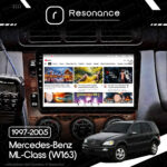 Магнітола Mercedes-Benz ML-Class (W163) (1997-2005) [Клімат-контроль, Дерево] Resonance Ultra T100 2/32, 9" IPS (CarPlay) - Зображення 6
