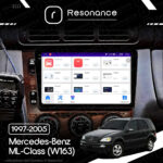 Магнітола Mercedes-Benz ML-Class (W163) (1997-2005) [Клімат-контроль, Дерево] Resonance Ultra M2 2/32, 9.5" 2K QLED - Зображення 10
