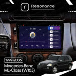 Магнітола Mercedes-Benz ML-Class (W163) (1997-2005) [Клімат-контроль, Дерево] Resonance Ultra M4 4/32, 9.5" 2K QLED - Зображення 8