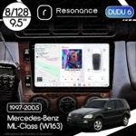 Магнітола Mercedes-Benz ML-Class (W163) (1997-2005) [Клімат-контроль, Дерево] DUDU 6 9.5" 2K QLED, 8/128