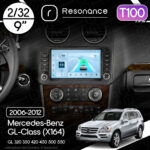 Магнітола Mercedes-Benz GL-Class (X164) GL 350 320 450 500 (2006-2012) [з кнопками] Resonance Ultra T100 2/32, 9" IPS (CarPlay)