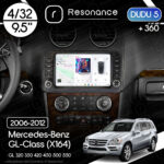 Магнітола Mercedes-Benz GL-Class (X164) GL 350 320 450 500 (2006-2012) [з кнопками] DUDU 5 9.5" QLED, 4/32, 360