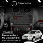Магнітола Mercedes-Benz ML-Class (W164) ML 350 300 320 450 (2005-2011) [з кнопками] Resonance Ultra T100 2/32, 9" IPS (CarPlay) - Зображення 7