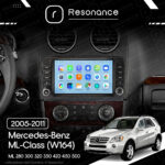 Магнітола Mercedes-Benz ML-Class (W164) ML 350 300 320 450 (2005-2011) [з кнопками] Resonance Ultra T100 2/32, 9" IPS (CarPlay) - Зображення 9