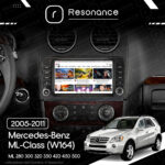 Магнітола Mercedes-Benz ML-Class (W164) ML 350 300 320 450 (2005-2011) [з кнопками] Resonance Ultra M2 2/32, 9" QLED - Зображення 5