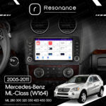 Магнітола Mercedes-Benz ML-Class (W164) ML 350 300 320 450 (2005-2011) [з кнопками] Resonance Ultra M2 2/32, 9" QLED - Зображення 9