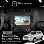 Магнітола Mercedes-Benz ML-Class (W164) ML 350 300 320 450 (2005-2011) [з кнопками] Resonance Ultra M2 2/32, 9" QLED - Зображення 10