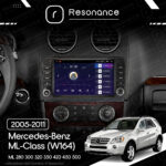 Магнітола Mercedes-Benz ML-Class (W164) ML 350 300 320 450 (2005-2011) [з кнопками] Resonance Ultra M4 4/32, 9.5" 2K QLED - Зображення 7