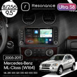 Магнітола Mercedes-Benz ML-Class (W164) ML 350 300 320 450 (2005-2011) [з кнопками] Resonance Ultra S8 (7870) 8/256, 9.5" 2K QLED,