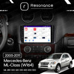 Магнітола Mercedes-Benz ML-Class (W164) ML 350 300 320 450 (2005-2011) [глянець] Resonance Ultra M2 2/32, 9" QLED - Зображення 9