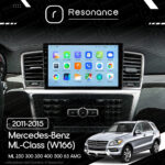 Магнітола Mercedes-Benz ML-Class (W166) ML 250 300 350 400 (2011-2015) Resonance Ultra T100 2/32, 9" IPS (CarPlay) - Зображення 10