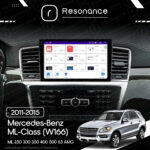 Магнітола Mercedes-Benz ML-Class (W166) ML 250 300 350 400 (2011-2015) Resonance Ultra M4 4/32, 9.5" 2K QLED - Зображення 10