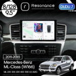 Магнітола Mercedes-Benz ML-Class (W166) ML 250 300 350 400 (2011-2015) DUDU 7 9.5" 2K QLED, 8/128
