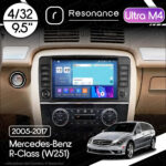 Магнітола Mercedes-Benz R-Class (W251) (2005-2017) Button Resonance Ultra M4 4/32, 9" 2K QLED