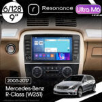 Магнітола Mercedes-Benz R-Class (W251) (2005-2017) Button Resonance Ultra M6 (7862) 6/128, 9" QLED, 360