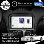 Магнітола Mercedes-Benz SL-Class (R230) (2001-2006) DUDU 7 9.5" 2K QLED, 8/128
