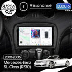 Магнітола Mercedes-Benz SL-Class (R230) (2001-2006) DUDU 6 9.5" 2K QLED, 8/256
