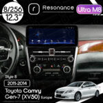 Магнітола Toyota Camry 7 (XV50) (2011-2014) [EU] Resonance Ultra M8 (7862) 8/256, 12.3" QLED, 360 (Benz Style)
