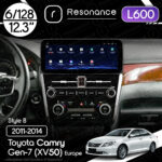 Магнітола Toyota Camry 7 (XV50) (2011-2014) [EU] Resonance L600 6/128 12.3" QLED, 360 (Mercedes-Benz Style)