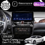Магнітола Toyota Camry 7 FL (XV55) (2014-2018) [EU] Resonance Ultra M4 (7862) 4/64, 10.25" QLED, 360 (Audi Style)