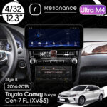 Магнітола Toyota Camry 7 FL (XV55) (2014-2018) [EU] Resonance Ultra M4 (7862) 4/64, 12.3" QLED, 360 (Benz Style)