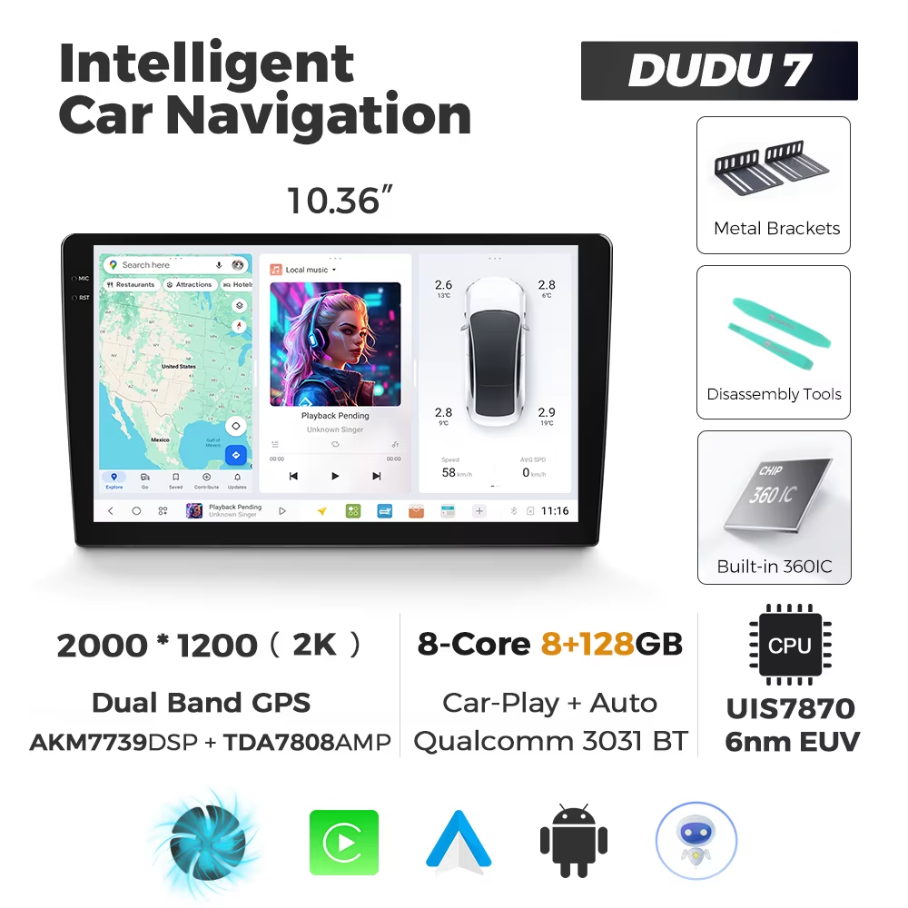 7037959883_dudu-7-1036 DUDU 7 10.36" 2K QLED, 8/128, 360 - Зображення 1