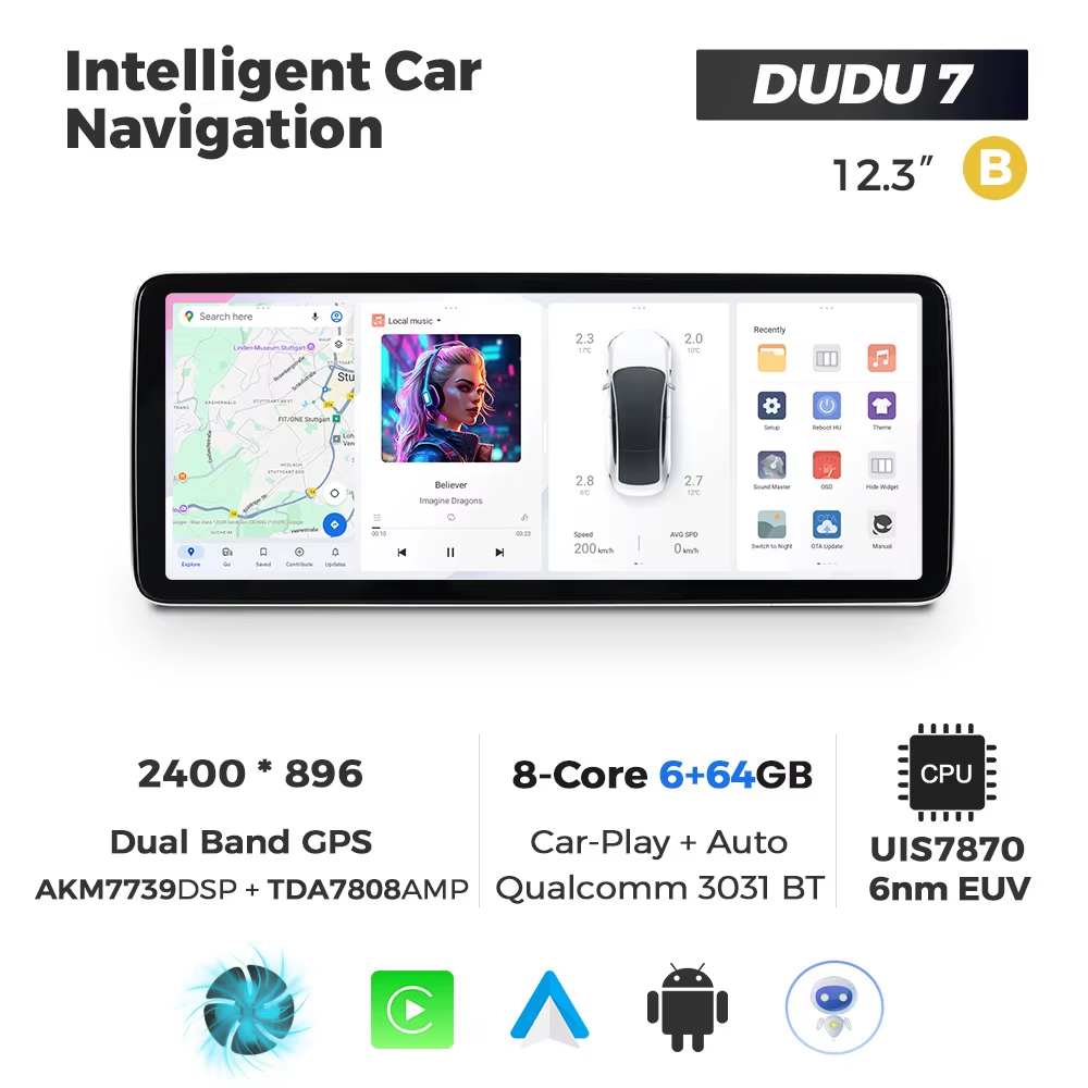 7037990749_dudu-7-123 DUDU 7 12.3" 2K QLED, 6/64, 360 (Style B) - Зображення 1