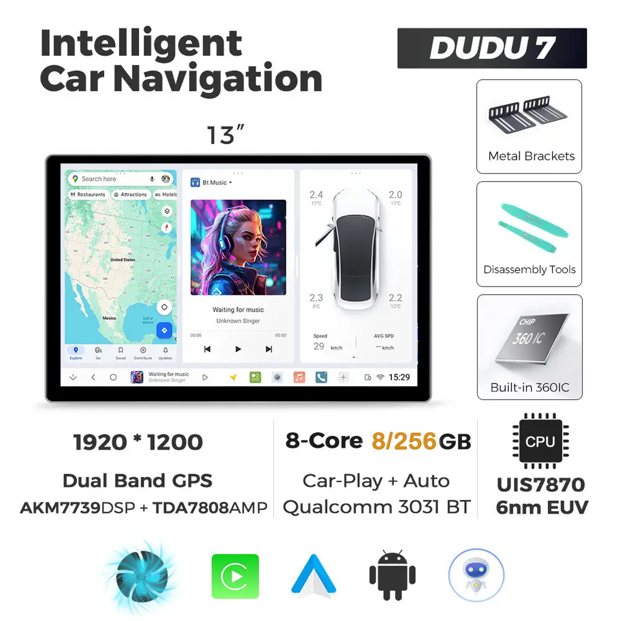 7038026533_dudu-7-13 DUDU 7 13" 2K QLED, 8/256, 360 - Зображення 1