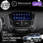 Магнітола Toyota Highlander Gen-2 (XU40) (2007-2013) [Low] Resonance L600 6/128 10.33" QLED, 360 (Mercedes-Benz Style)
