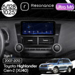 Магнітола Toyota Highlander Gen-2 (XU40) (2007-2013) [Low] Resonance Ultra M6 (7862) 6/128, 10.25" QLED, 360 (Benz Style)