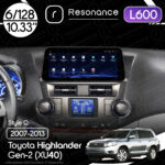 Магнітола Toyota Highlander Gen-2 (XU40) (2007-2013) [High, Gray] Resonance L600 6/128 10.33" QLED, 360 (BMW Style)