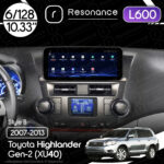 Магнітола Toyota Highlander Gen-2 (XU40) (2007-2013) [High, Gray] Resonance L600 6/128 10.33" QLED, 360 (Mercedes-Benz Style)