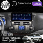 Магнітола Toyota Highlander Gen-2 (XU40) (2007-2013) [High, Gray] Resonance L600 6/128 10.33" QLED, 360 (Audi Style)