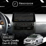 Магнітола Toyota Corolla 10 (E140, E150) (2006-2013) [Gray] Resonance L300 4/32 10.33" QLED, 360 (BMW Style) - Зображення 8