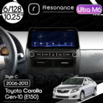 Магнітола Toyota Corolla 10 (E140, E150) (2006-2013) [Gray] Resonance Ultra M6 (7862) 6/128, 10.25" QLED, 360 (BMW Style)