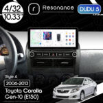 Магнітола Toyota Corolla 10 (E140, E150) (2006-2013) [Gray] DUDU 5 10.33" 2K QLED, 4/32, 360 (Style A)