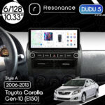 Магнітола Toyota Corolla 10 (E140, E150) (2006-2013) [Gray] DUDU 5 10.33" 2K QLED, 6/128, 360 (Style A)