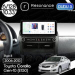 Магнітола Toyota Corolla 10 (E140, E150) (2006-2013) [Gray] DUDU 5 10.33" 2K QLED, 6/128, 360 (Style B)
