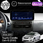 Магнітола Toyota Corolla 10 (E140, E150) (2006-2013) [Gray] Resonance Ultra M6 (7862) 6/128, 12.3" QLED, 360 (Benz Style)