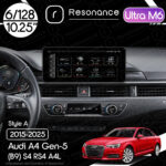 Магнітола Audi A4 Gen-5 (B9) S4 RS4 A4L (2015-2025) Resonance Ultra M6 (7862) 6/128, 10.25" QLED, 360 (Audi Style)