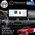 Магнітола Audi A4 Gen-5 (B9) S4 RS4 A4L (2015-2025) DUDU 7 12.3" 2K QLED, 12/256, 360 (Style A)