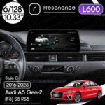 Магнітола Audi A5 Gen-2 (F5) S5 RS5 (2016-2025) Resonance L600 6/128 10.33" QLED, 360 (BMW Style)