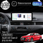 Магнітола Audi A5 Gen-2 (F5) S5 RS5 (2016-2025) DUDU 5 10.33" 2K QLED, 6/128, 360 (Style A)