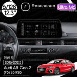 Магнітола Audi A5 Gen-2 (F5) S5 RS5 (2016-2025) Resonance Ultra M6 (7862) 6/128, 12.3" QLED, 360 (BMW Style)