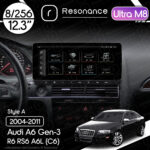 Магнітола Audi A6 Gen-3 (C6) S6, RS6, A6L (2004-2011) Resonance Ultra M8 (7862) 8/256, 12.3" QLED, 360 (Audi Style)